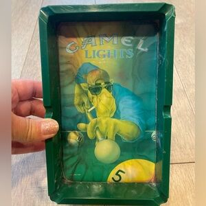 Ashtray Camel Lights Joe Camel Cigarette Pool / Billiards 1992 Used Nostalgic